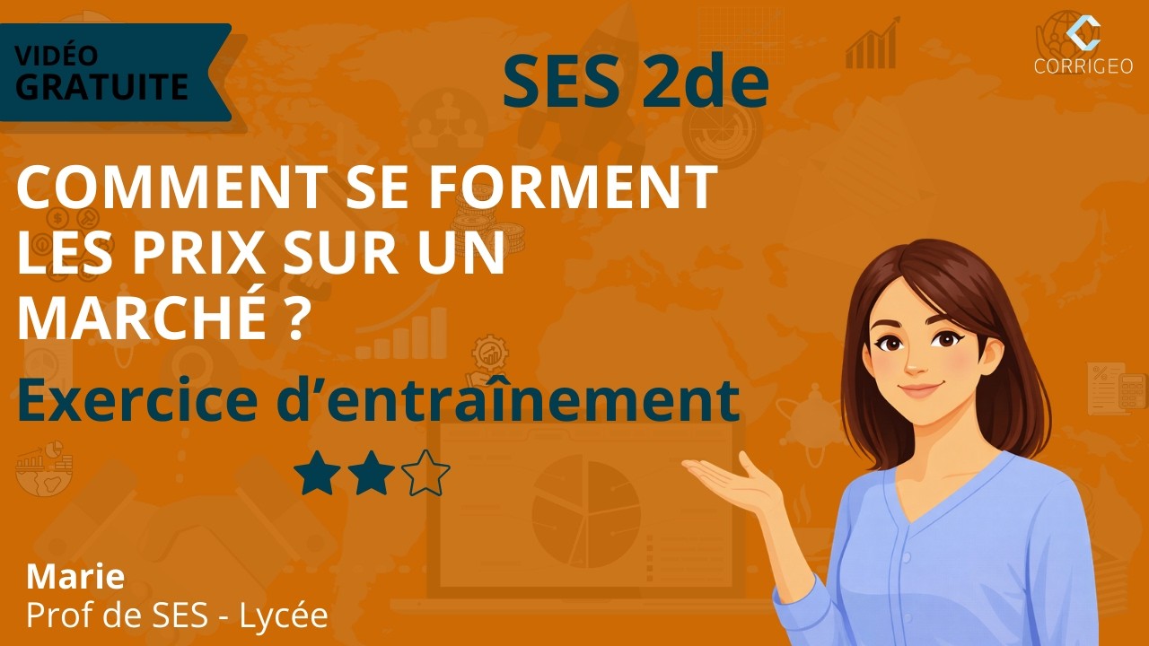 SES seconde/ Ex difficulté ⭐⭐- Ch 3 : Comment se forment les prix sur un marché ?