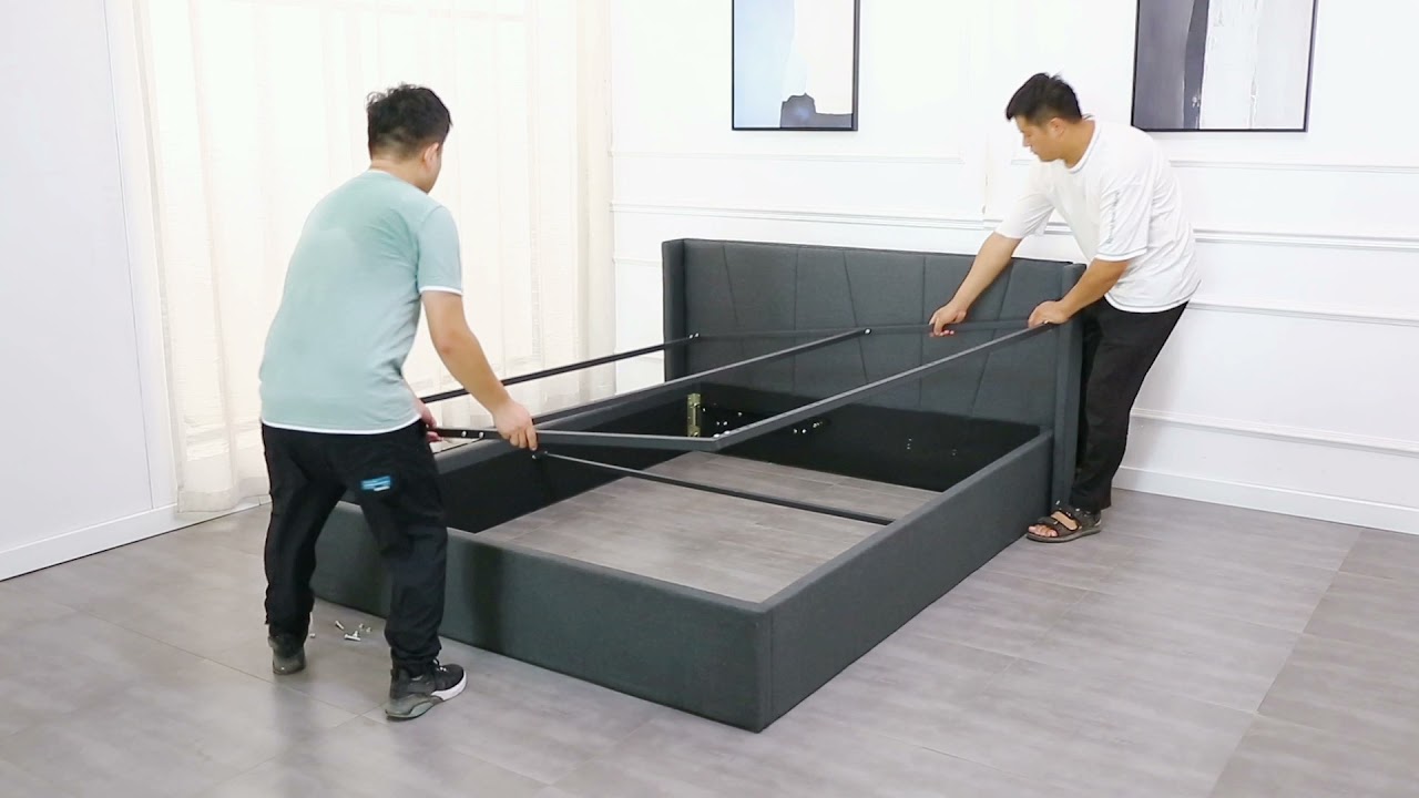 Wayfair &mdash;&mdash;Blake-Lee Upholstered Side Opening Storage Ottoman Bed  Assemble Video
