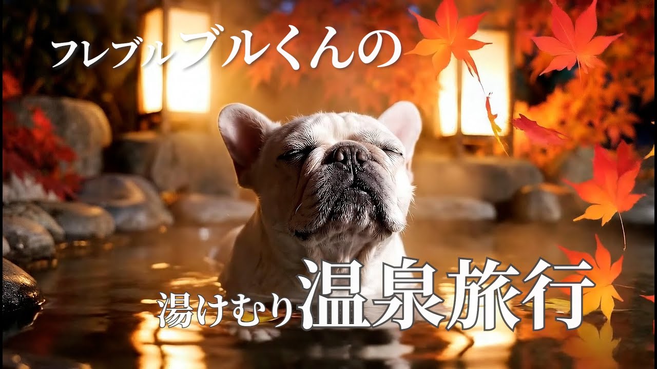 【AI犬】フレブル ブル君の温泉旅行【癒し】 Buru-kun&rsquo;s Onsen Adventure
