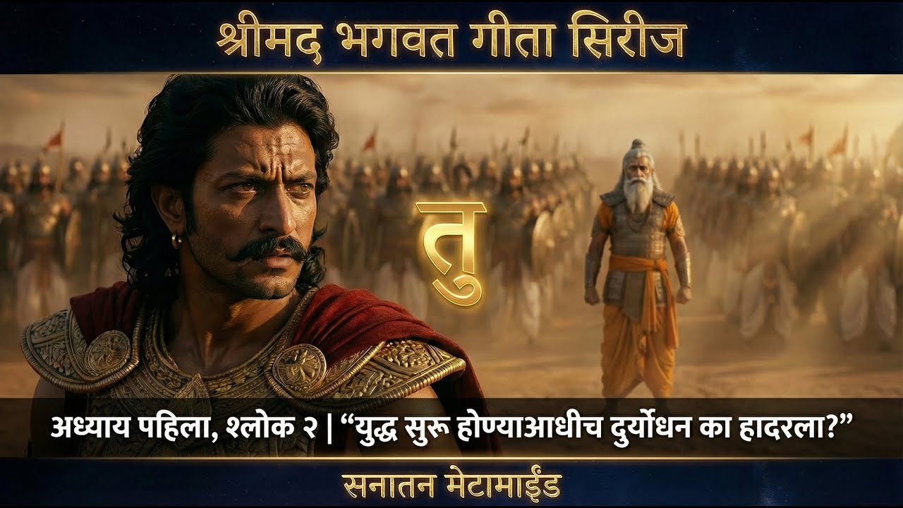 गीता अध्याय 1 श्लोक 2 | पांडव सैन्य पाहून दुर्योधन अस्वस्थ का झाला? | Sanatan MetaMind