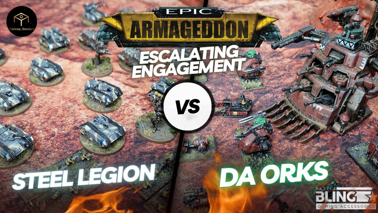 Epic Armageddon - Escalating Engagement Narrative Battle Report - Orks vs Steel Legion 4000pts