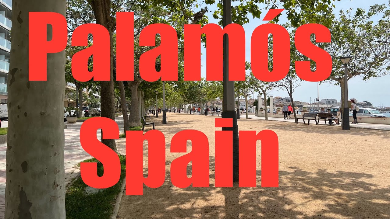 Spain Palamos 4k ES Walking Tour  (4k UHD )Wanderung in Palamos