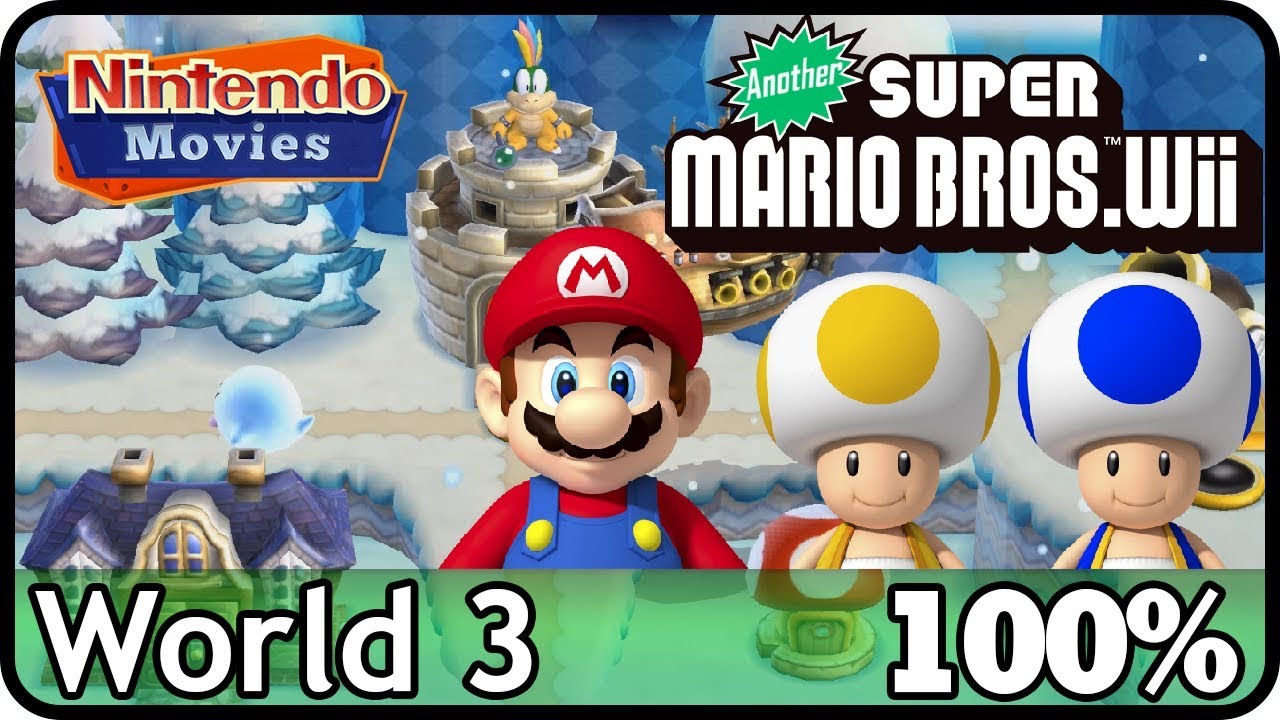 Another New Super Mario Bros. Wii - World 3 (100%, Multiplayer)