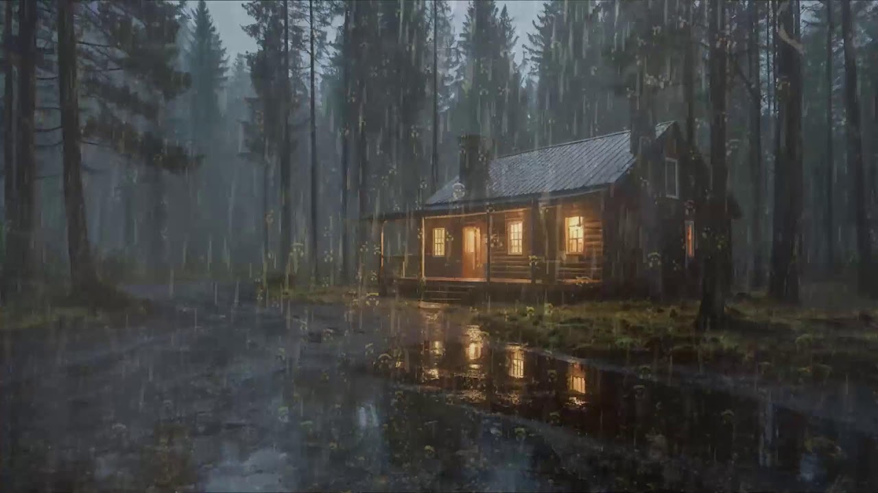 Rain Sounds For Sleeping - 99% Instantly Fall Asleep With Rain Sound outside the window At Night