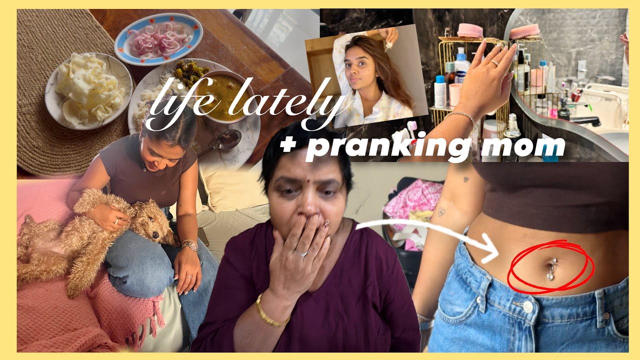 Pranking mom with Fake BELLY BUTTON PIERCING 🤯😱 + Monthy Reset 🚿✨ | Thebrowndaughter 