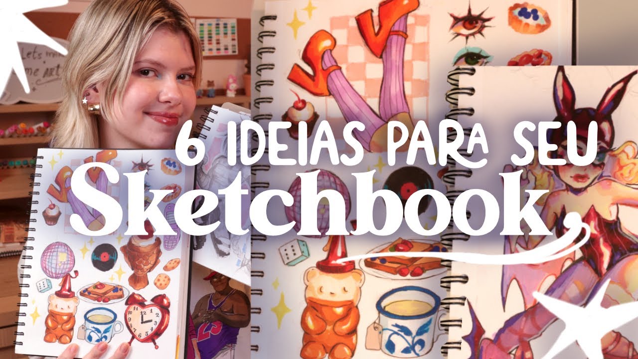 6 IDEAS PARA PREENCHER SEU SKETCHBOOK | Vick Arts