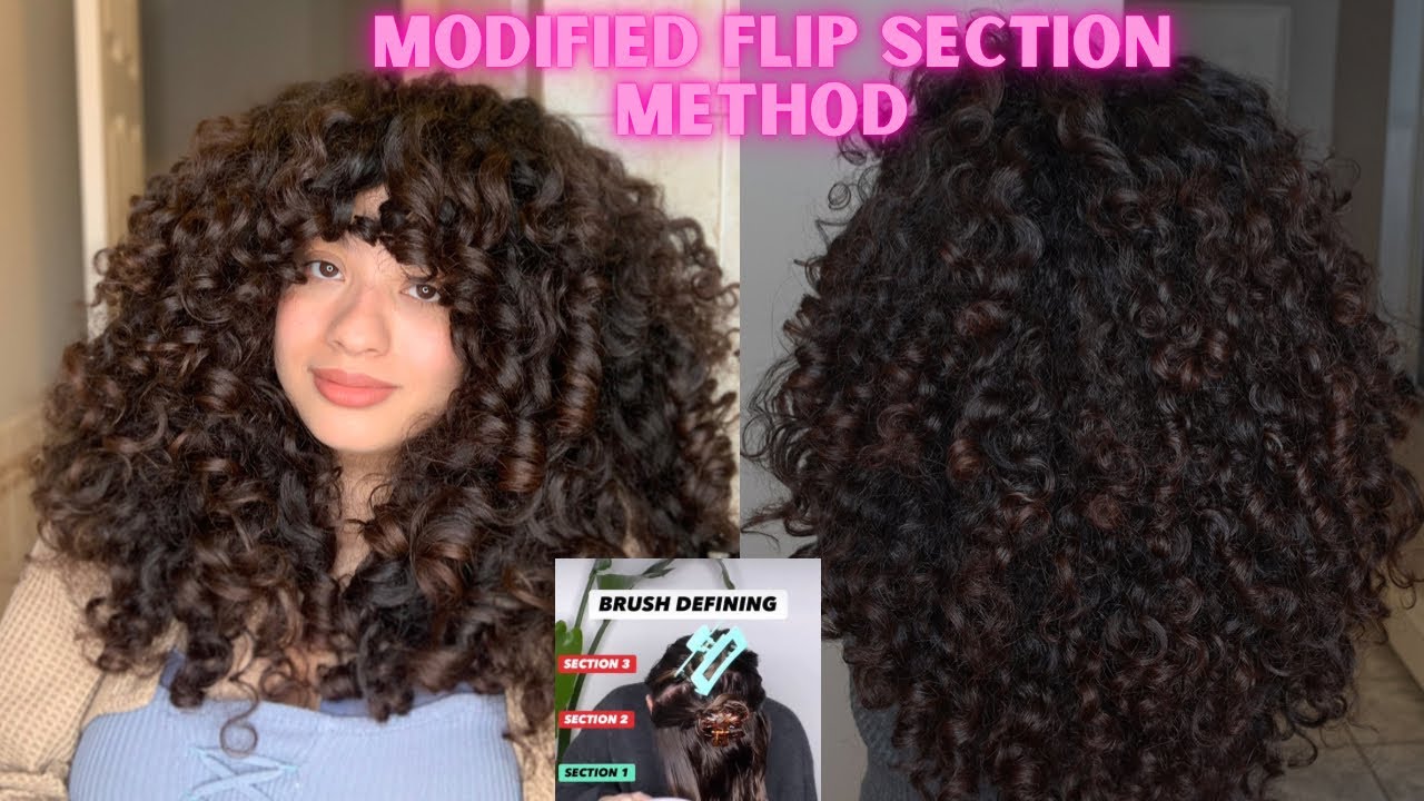 FLIP SECTION METHOD (MODIFIED & UPRIGHT) - Styling technique for a quick curly hair routine