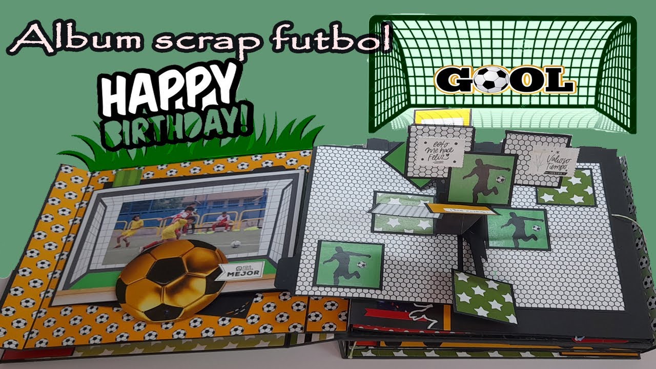 Альбом-скрапбукинг «ФУТБОЛ» в подарок ребенку на ДЕНЬ РОЖДЕНИЯ!!❤🎁 POP UP lasmaravillasdechloe