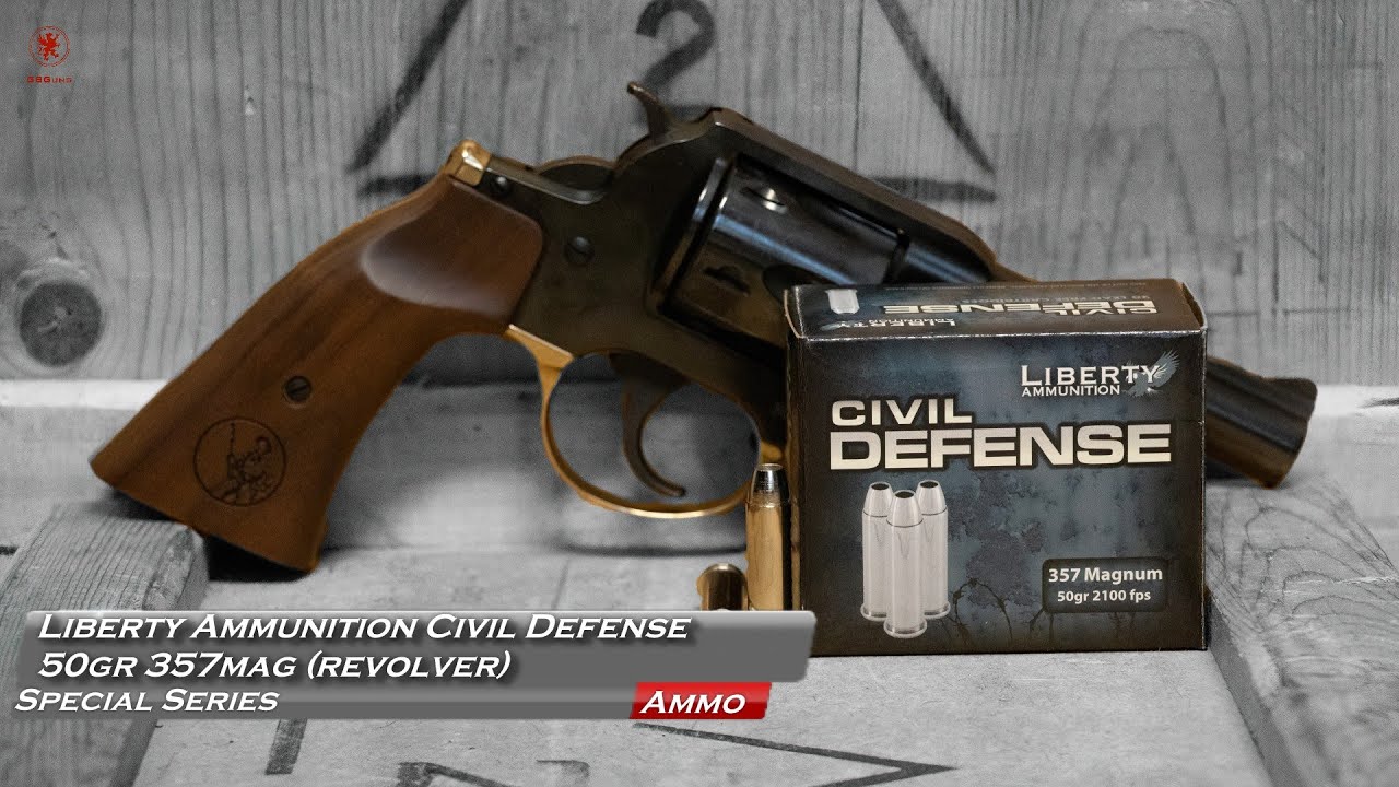 Тест револьвера Liberty Ammunition Civil Defense 50gr 357mag