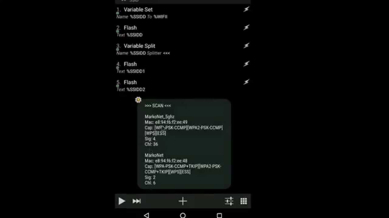 Easy (stepbystep) guide to Tasker Profiles With Variables-SSID SCAN TUTORIAL