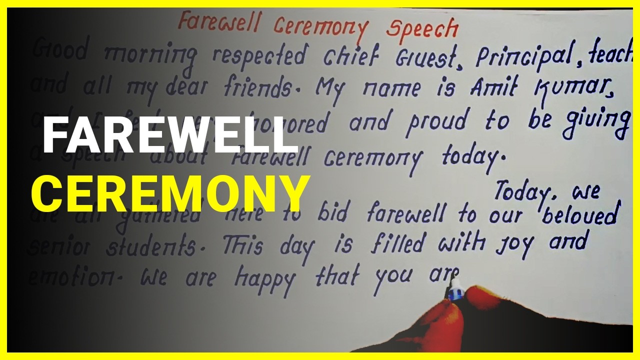 Best English Farewell Ceremony Speech | Easy and Short Simple English Speech on Farewell Ceremony 
