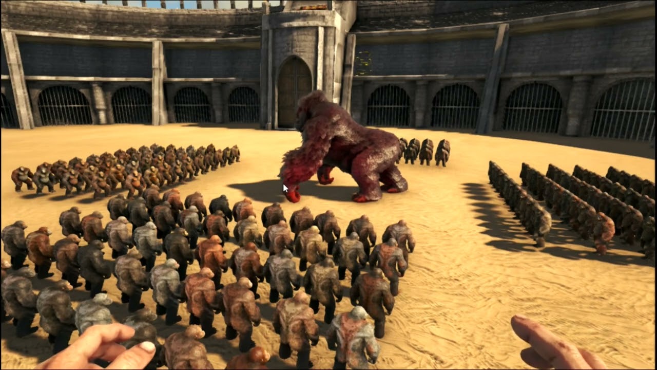 Megapithecus Alpha vs 80 & 200 Aberrant Gigantopithecus Ark Battles