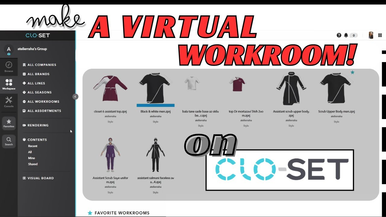 How to Upload on connect.clo-set, Share Workrooms with 3D Artists, Customers, Companies- part 1