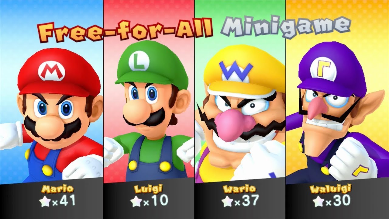 Mario Party 10 - Mario vs Luigi vs Wario vs Waluigi - Chaos Castle