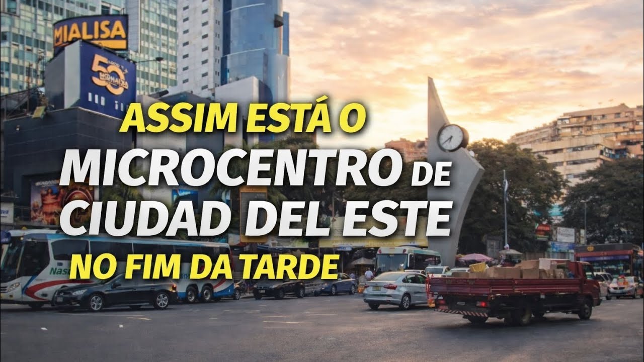 Assim está o microcentro de Ciudad del Este no fim da tarde | 23/01/26