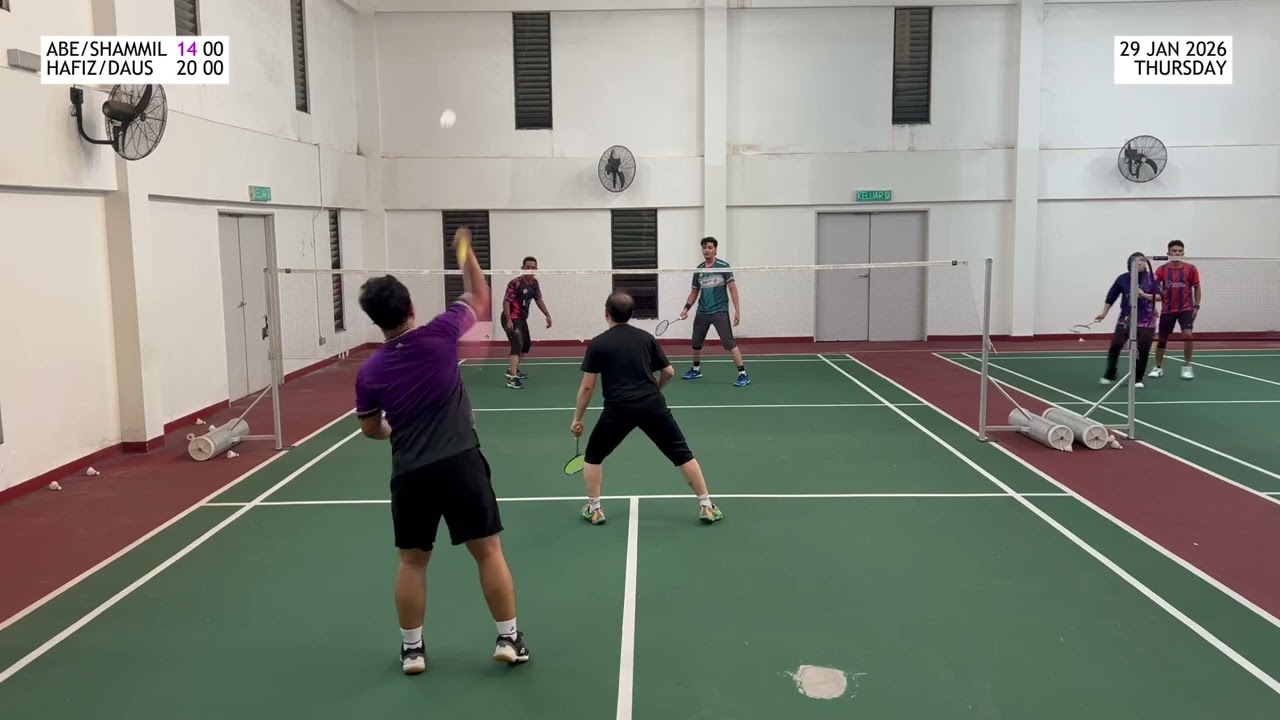 Badminton Men Doubles Social Game Hafiz/Daus vs Abe/Shammil