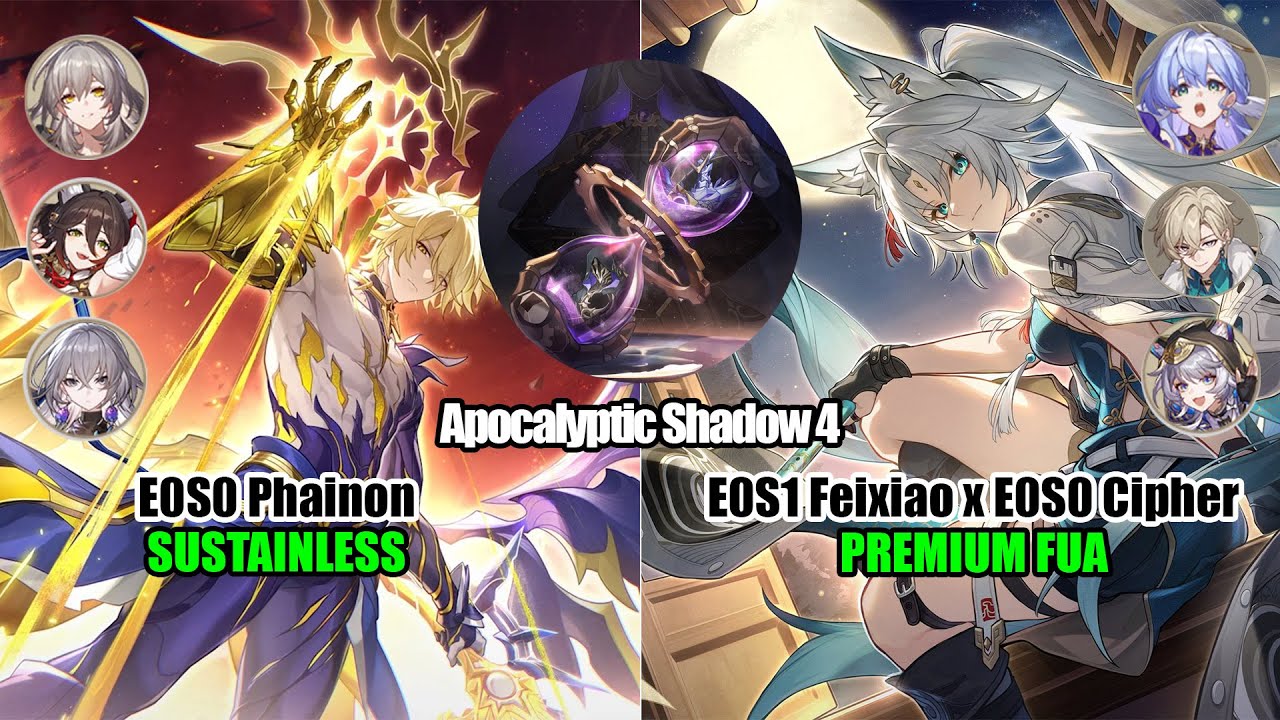 NEW Apocalyptic Shadow 4 | F2P No Sunday E0S0 Phainon & E0S1 Feixiao x E0S0 Cipher | HSR 3.4