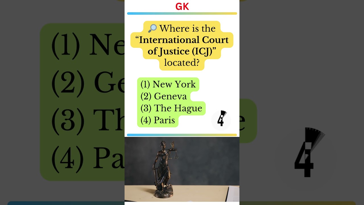 🌍 Where Is the International Court of Justice Located? | GK Quiz