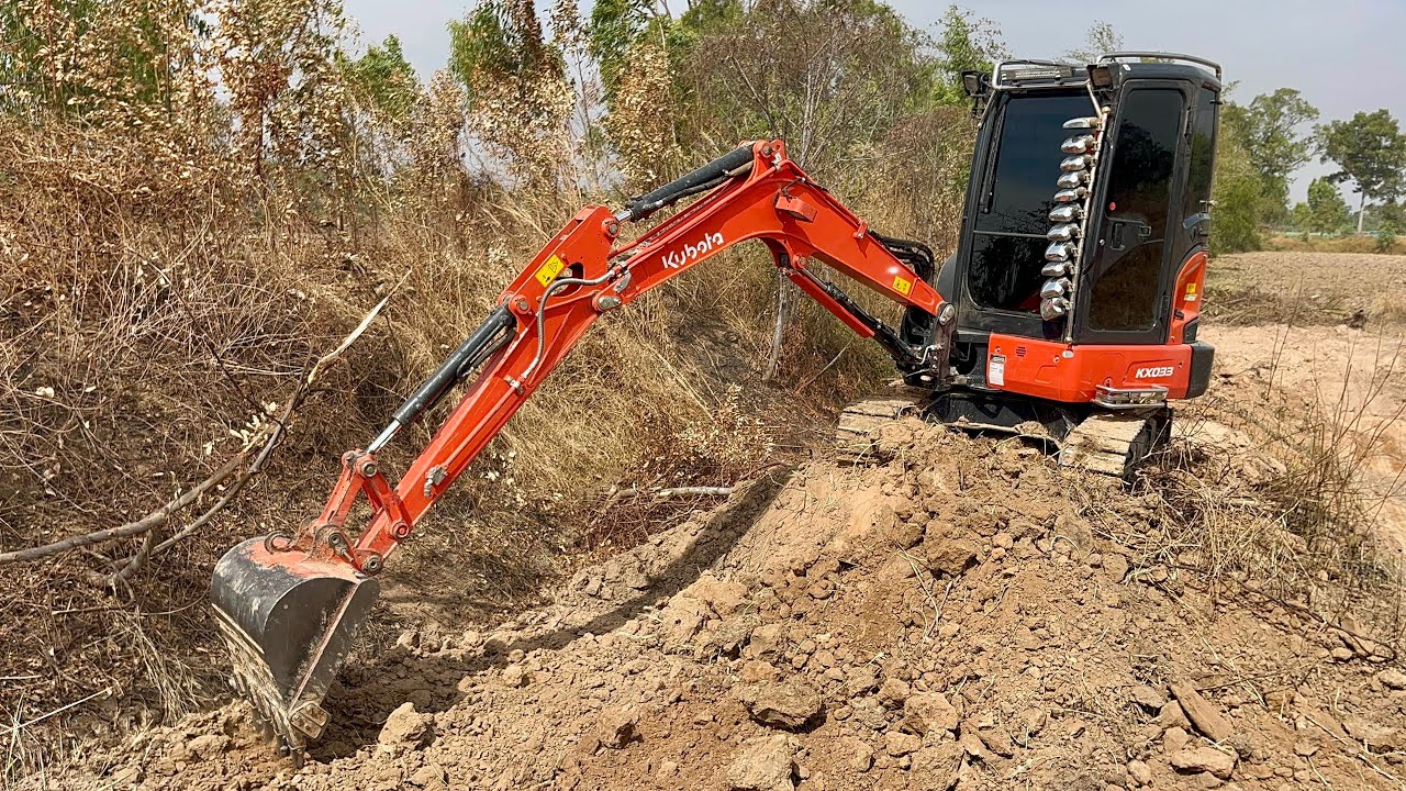 KUBOTA KX033 Kisรถเล็กที่มีความหลากหลายในหน้างานเสร็จจากงานก็สร้างก็มารับจ๊อบทำงานรับเหมาถมที่กันต่อ