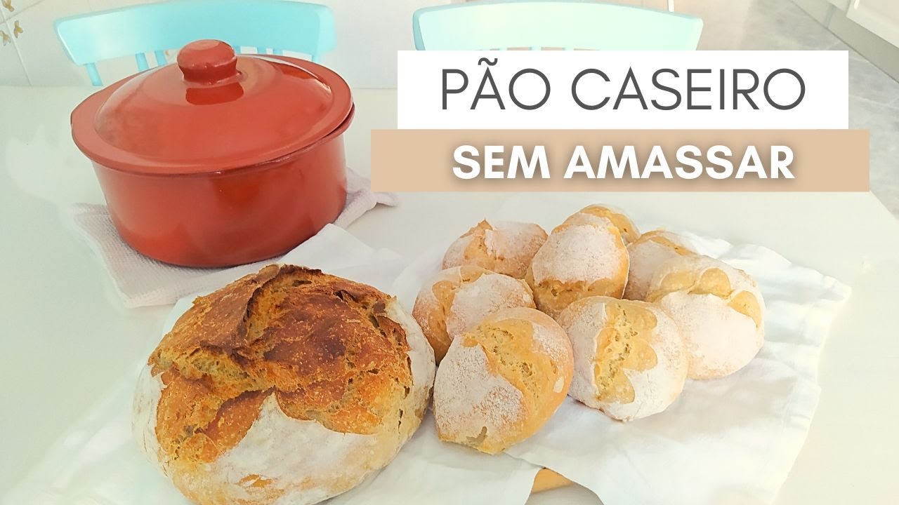 PÃO CASEIRO SEM AMASSAR | RECEITA MUITO FÁCIL