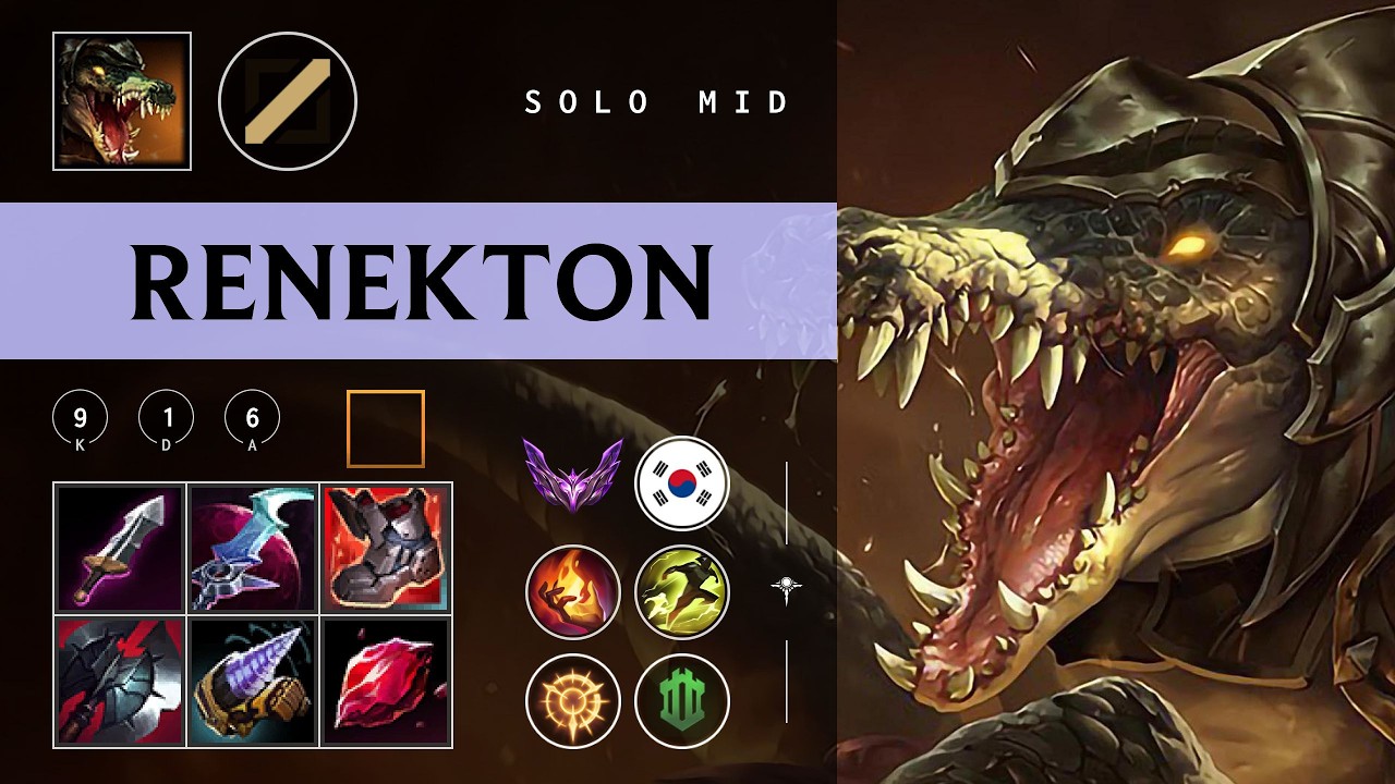 Renekton Mid vs Zed - KR Master Patch 26.03