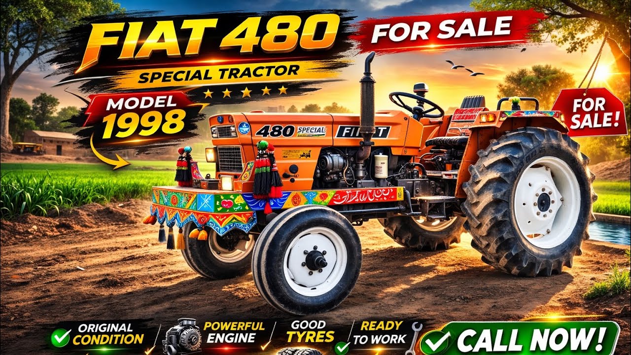 Fiat 480 tractor for sale model 1998 good condition low price tractor for sale 