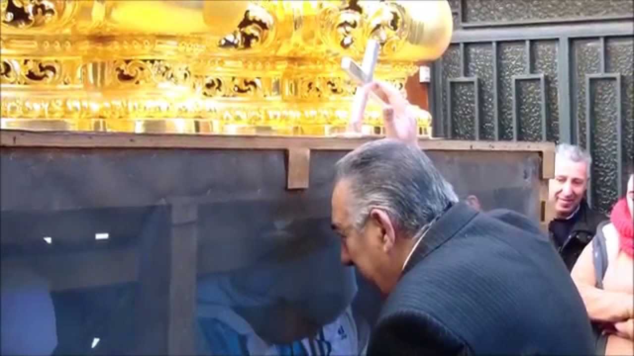 Linares 2015. Ensayo del Nazareno con D.Rafael Diaz Palacios