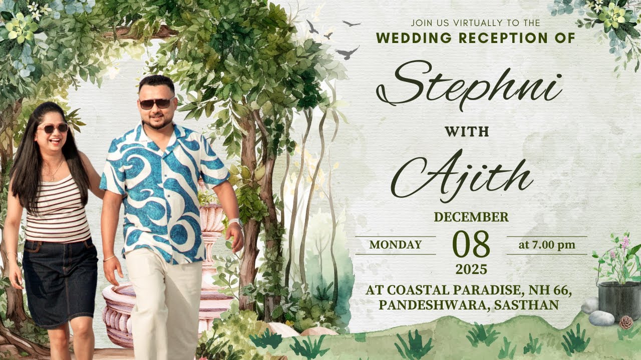 Wedding Reception of Stephni with Ajith | 08.12.2025 | Coastal Paradise,  Pandeshwara, Sasthan
