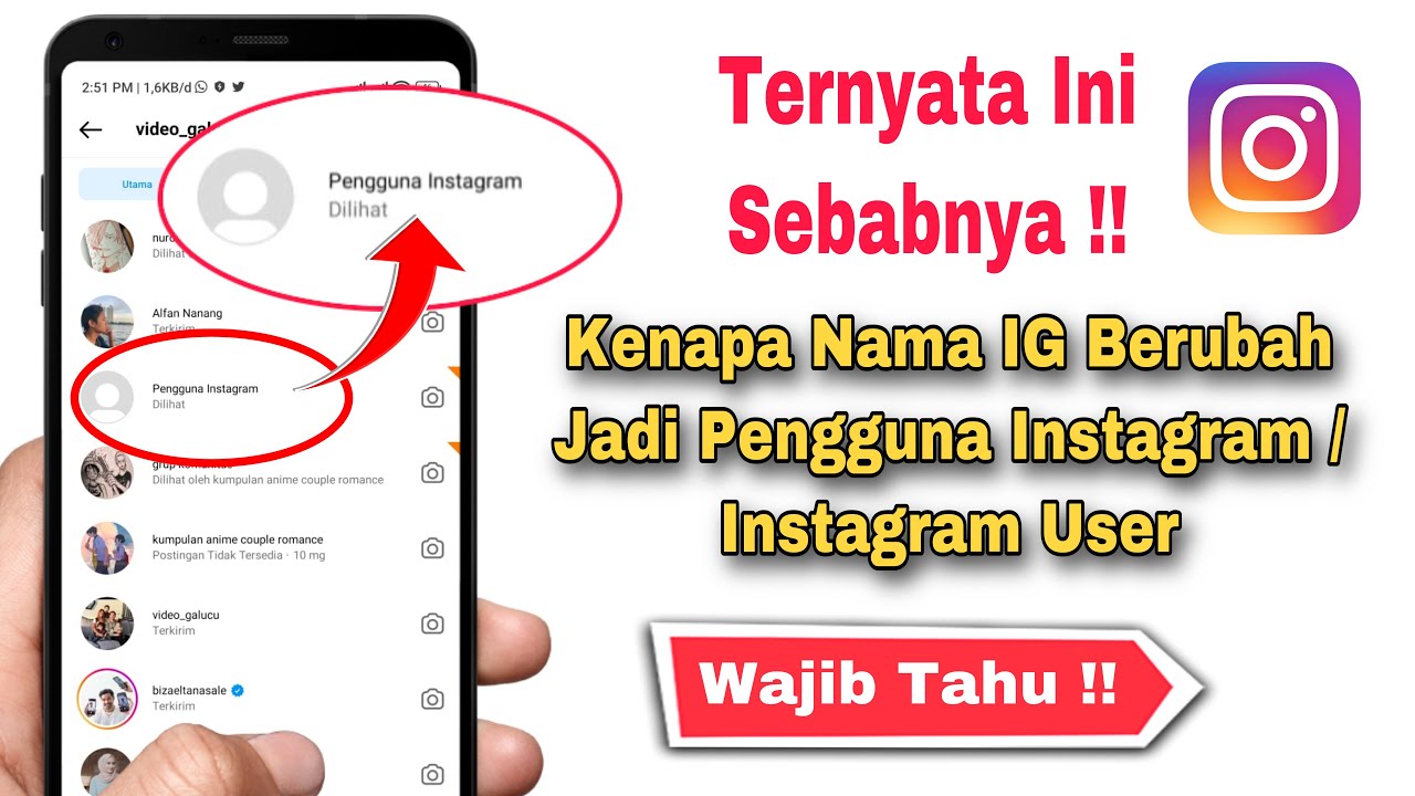 Kenapa Nama IG Berubah Menjadi Pengguna Instagram ? Simak Ini !!