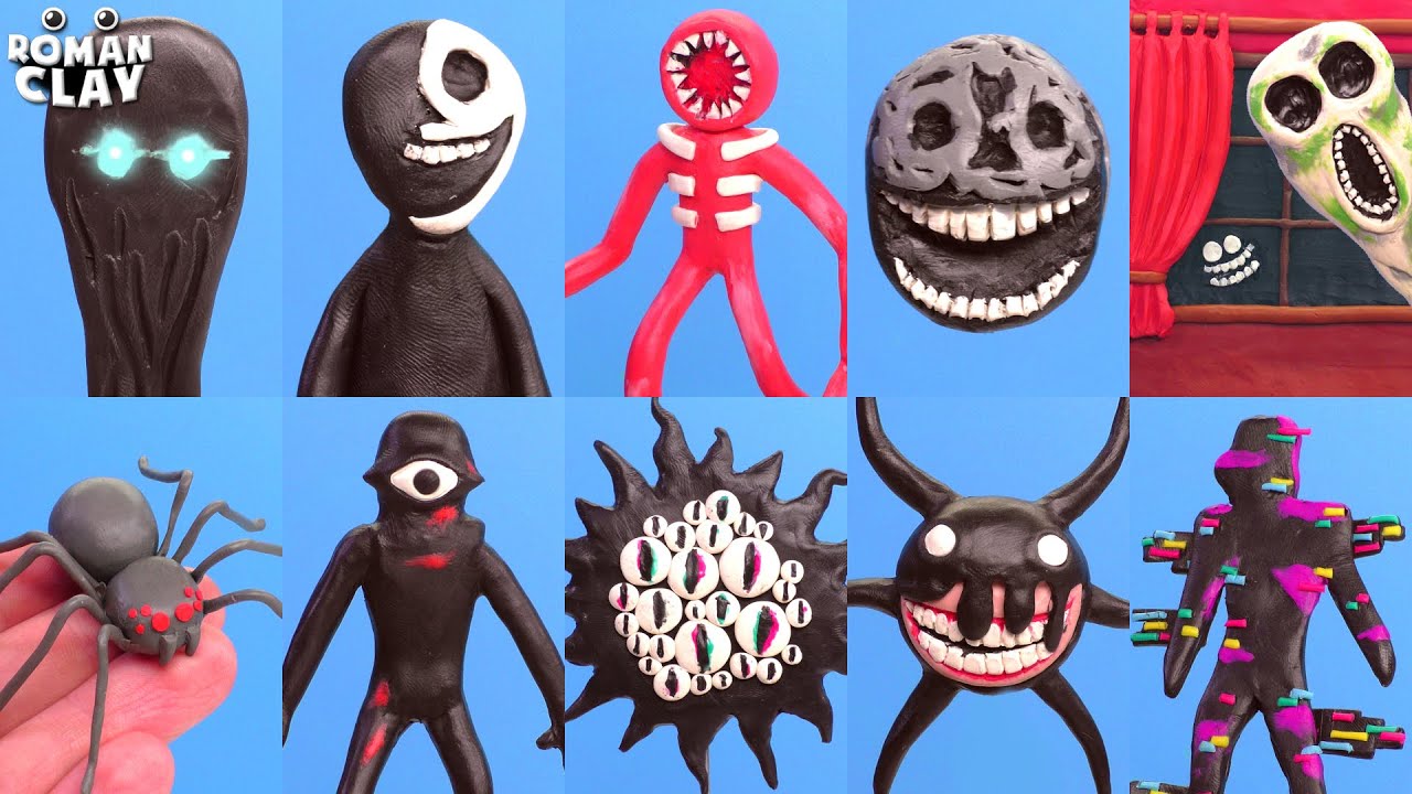 All Monsters DOORS 😬 Roblox with Clay | Roman Clay