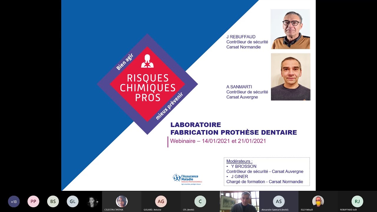 Webinaire : prévention des risques chimiques dans la fabrication de prothèses dentaires
