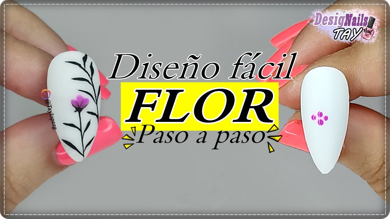 Nails Art de FLOR FÁCIL para principiantes con ESMALTES SEMIPERMANENTES /Designails Tay