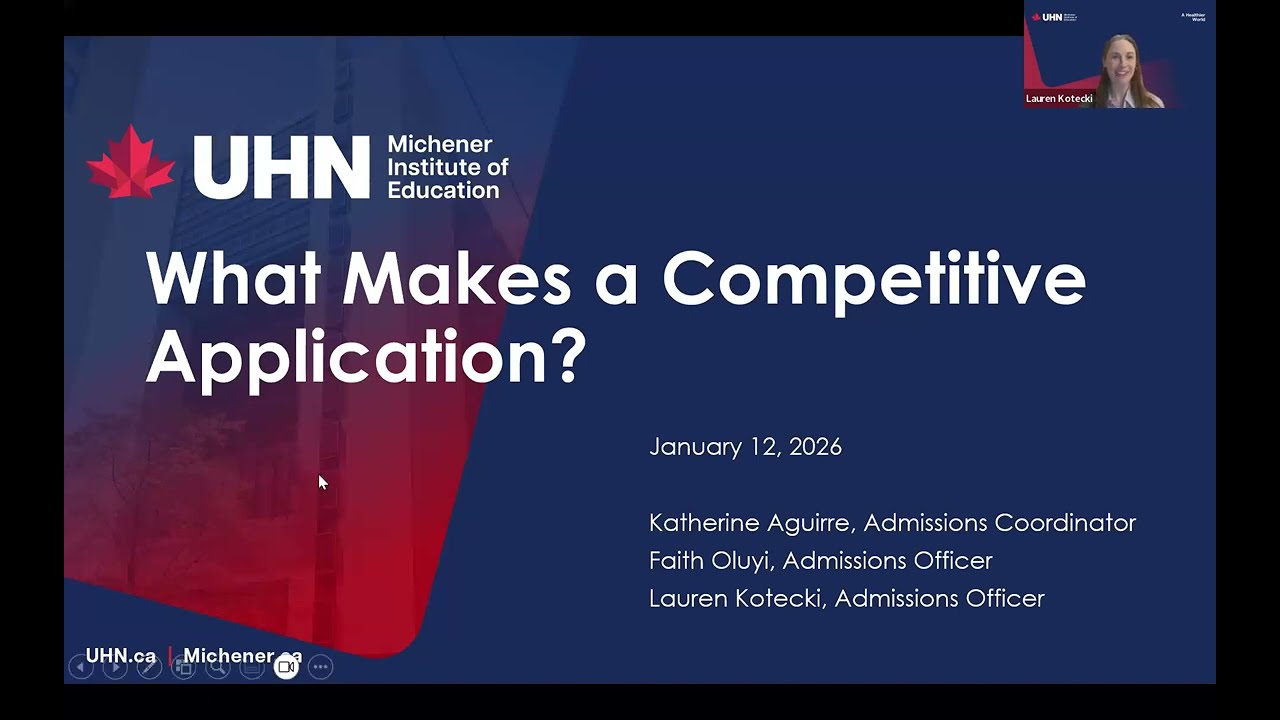 Michener Monday Webinar Series - What Makes a Competitive Application (Jan. 12, 2026)