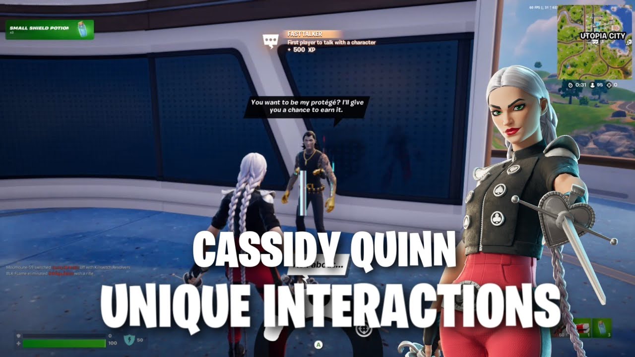 All Cassidy Quinn Unique Interactions | Fortnite C6S3