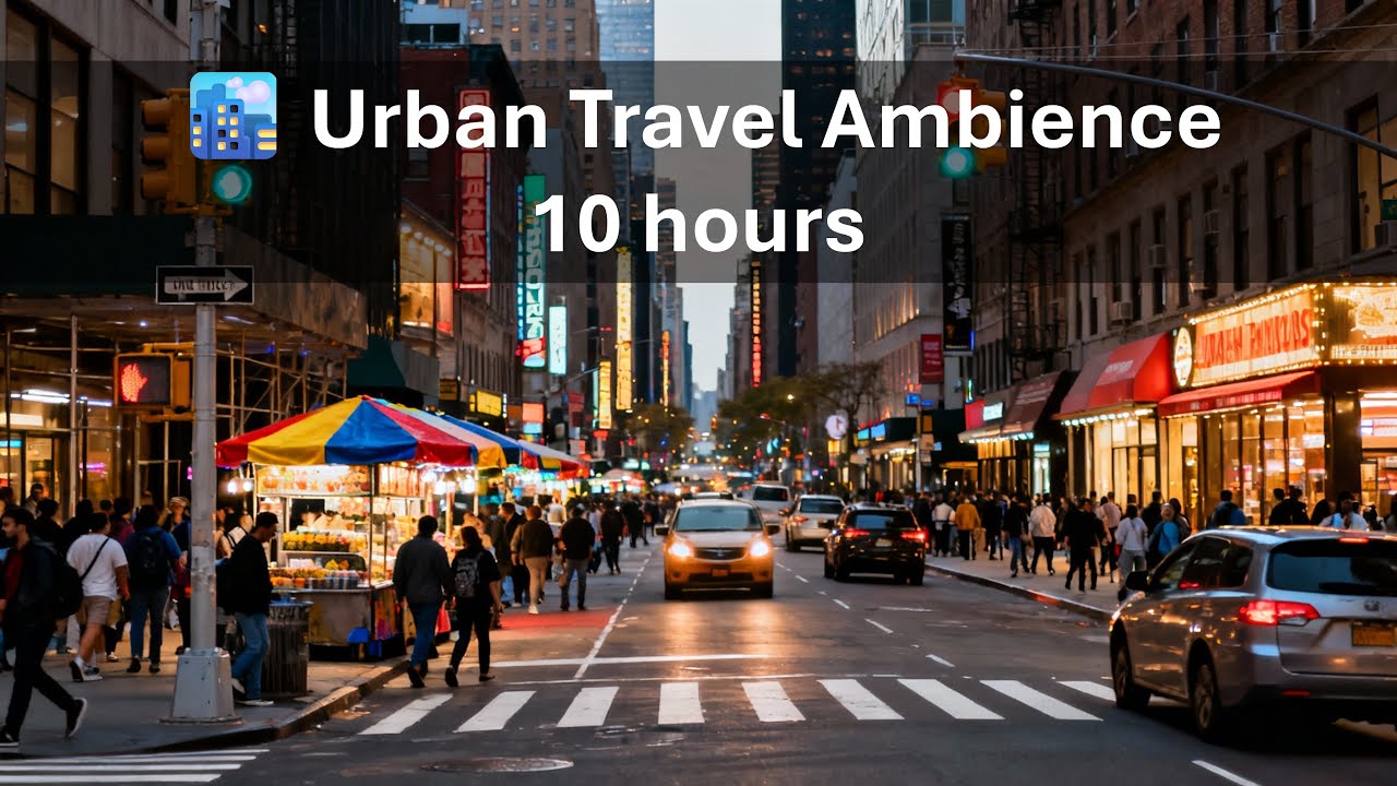 No Ads | 🏙️ Urban Travel Ambience | 10 hours | 20.1