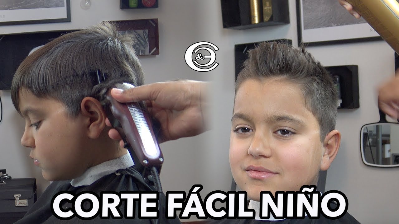 Como hacer corte ni&ntilde;o f&aacute;cil a m&aacute;quina | Paso a Paso - Moderno Flequillo Palermo