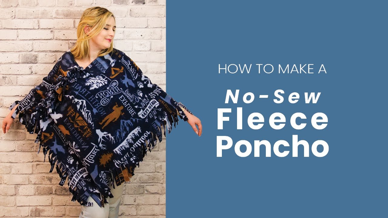 How to Make a No-Sew Fleece Poncho