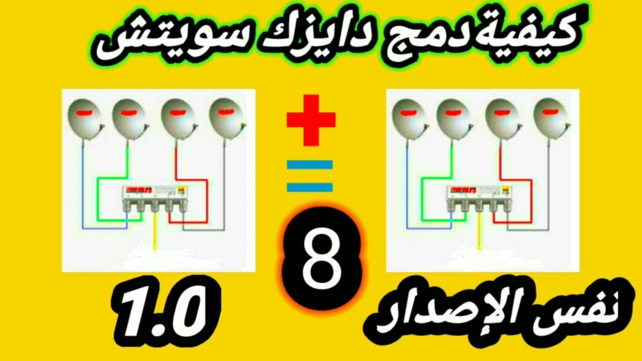 كيفية دمج قطعتين دايزك سويتش نفس الاصدار 1.0