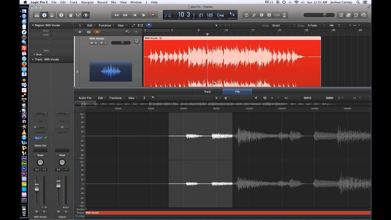 Logic Pro X — Видеоурок 17 — Изоляция или удаление вокала из песни с помощью вычитания фазы