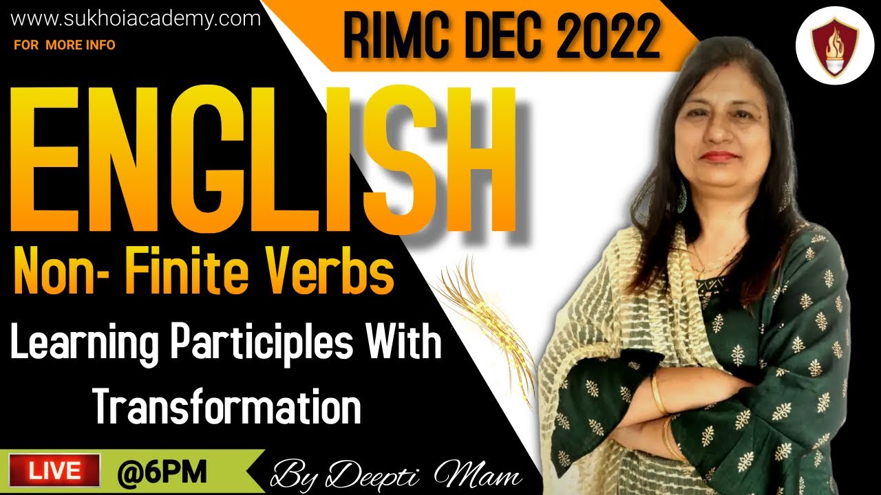 RIMC Coaching English | Non- Finite Verbs | Learning Participles With Transformation | Deepti Mam