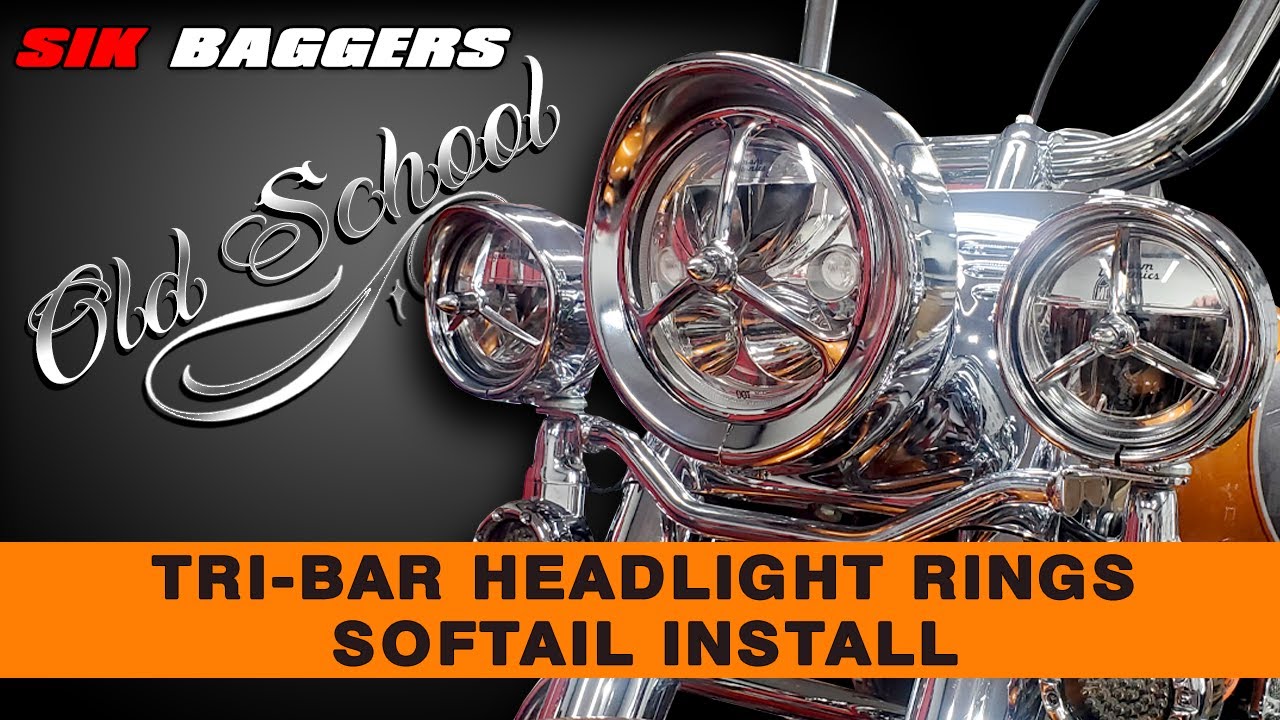 ⚡Softail Tri Bar Bullet Headlight/Aux Light Ring Install 