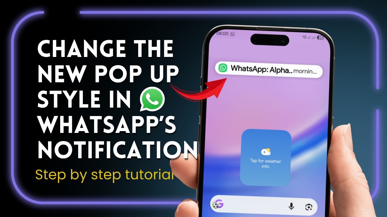 Новый стиль уведомлений WhatsApp 2026 | Как изменить стиль уведомлений в WhatsApp