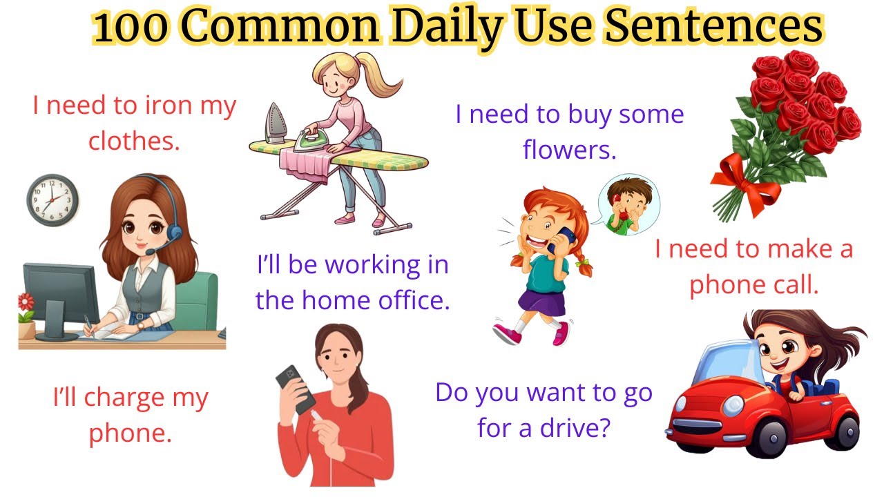 100 Common Daily Use English Sentences | English Speaking Practice | Daily English Conversation