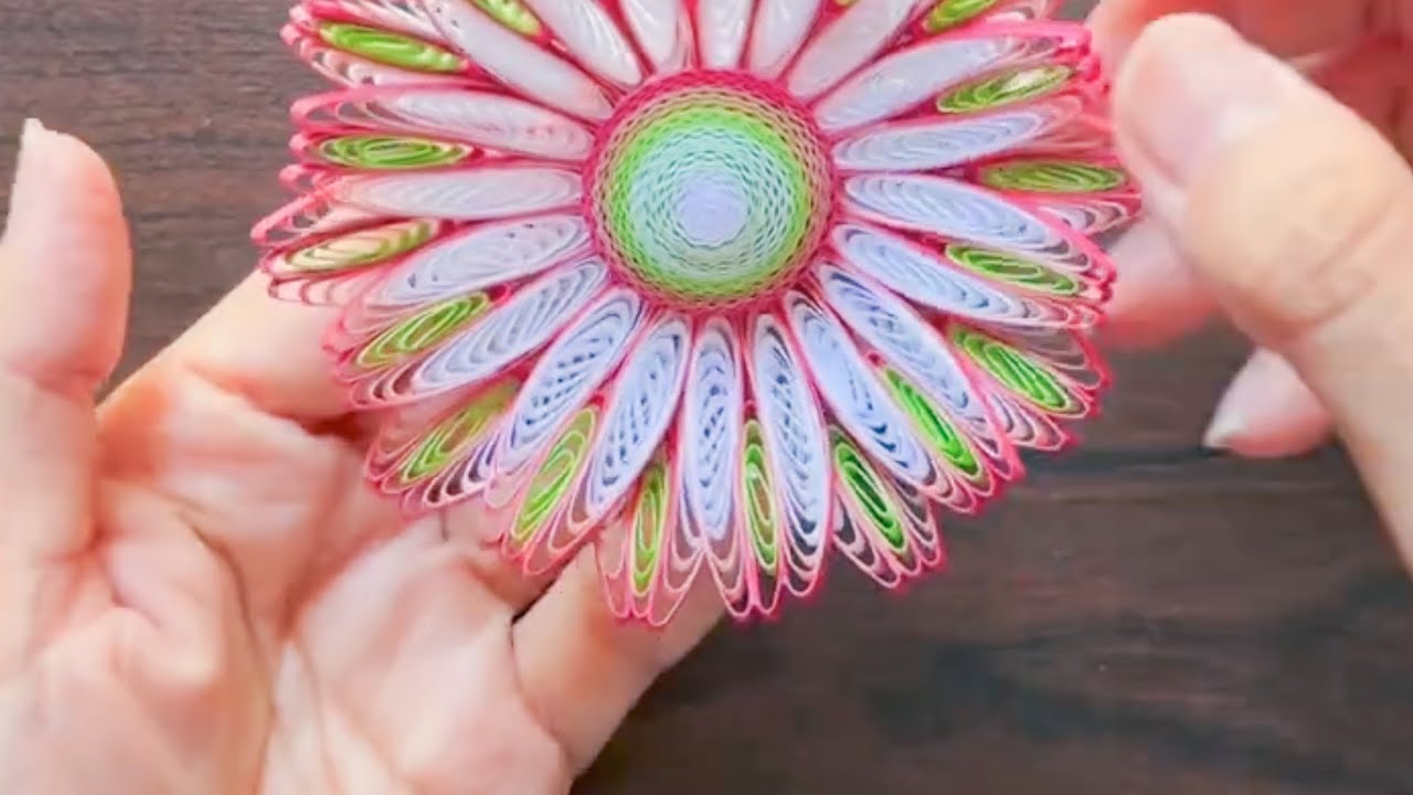 Paper quilling flower art for creative work | how to quill #art#quilling#paperfolding
