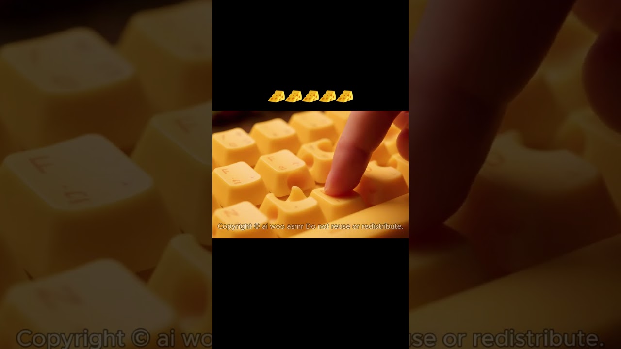 Клавиатура из швейцарского сыра🧀 #asmr