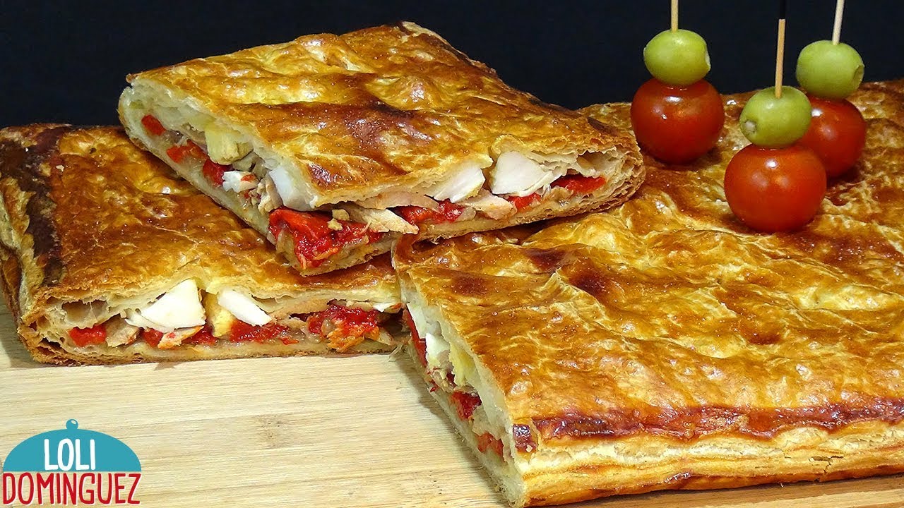 HOJALDRE RELLENO DE ATÚN Y PIMIENTOS ASADOS EN CONSERVA. Loli Domínguez - Tutorial, receta.
