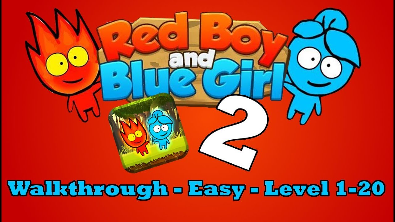 Red Boy and Blue Girl - Maze 2 - Walkthrough - Easy (HD)