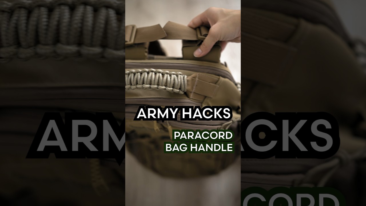 Army Hacks | Paracord Handle⛓️ #paracord #armyhacks #militaryhacks #bushcraft #armybackback #cobra