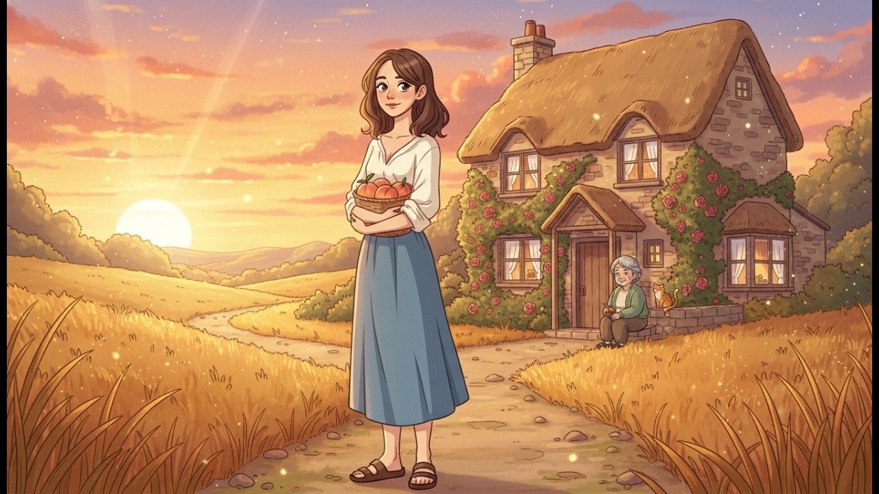 Golden Summer Evening in a Quiet Village 🌾 |Slow Living, Cozy Cottage Routine & Peaceful Sunset ASMR