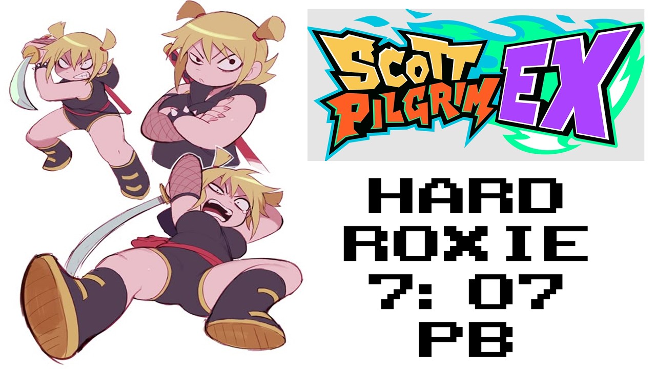 Scott Pilgrim EX Demo - Pro speedrun - Roxie Richter - Hard - 7:07 PB